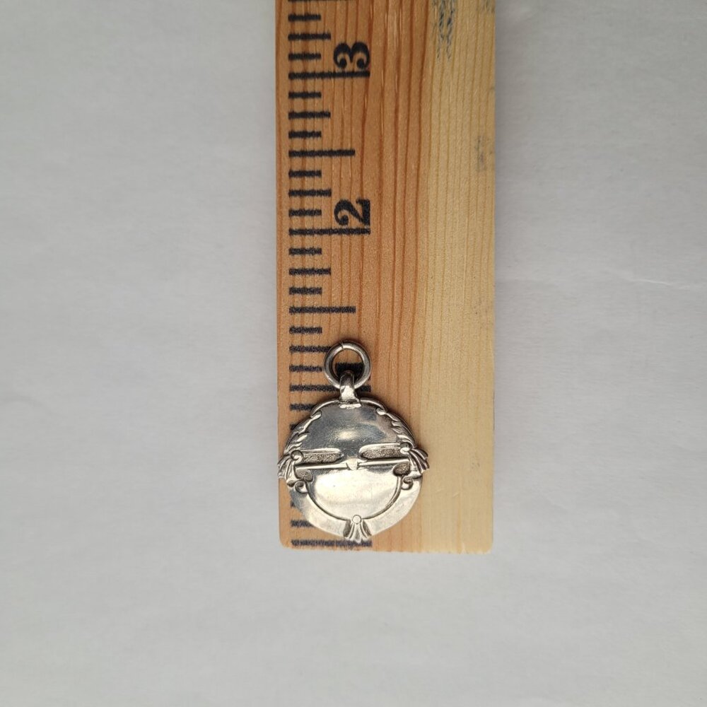 Antique Sterling Pendant Watch Fob 1924 Birmingham England - Picture 14 of 15